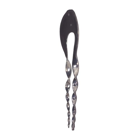 Oval Sterling Silver Modernist Hair Comb